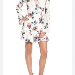 Billabong White and Pink Floral Mini Dress